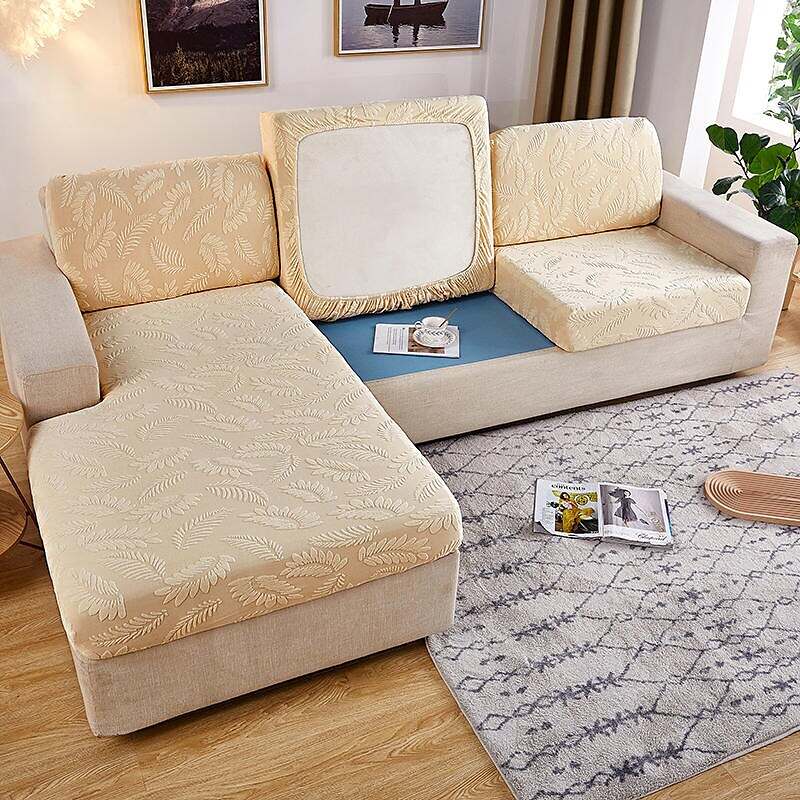 Jacquard Elastic Sofa Seat Cushion Cover for Furniture Protector