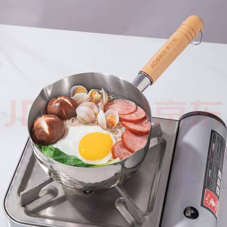 (18cm in diameter, with lid) Konbach 304 stainless steel non-stick snow flat pan