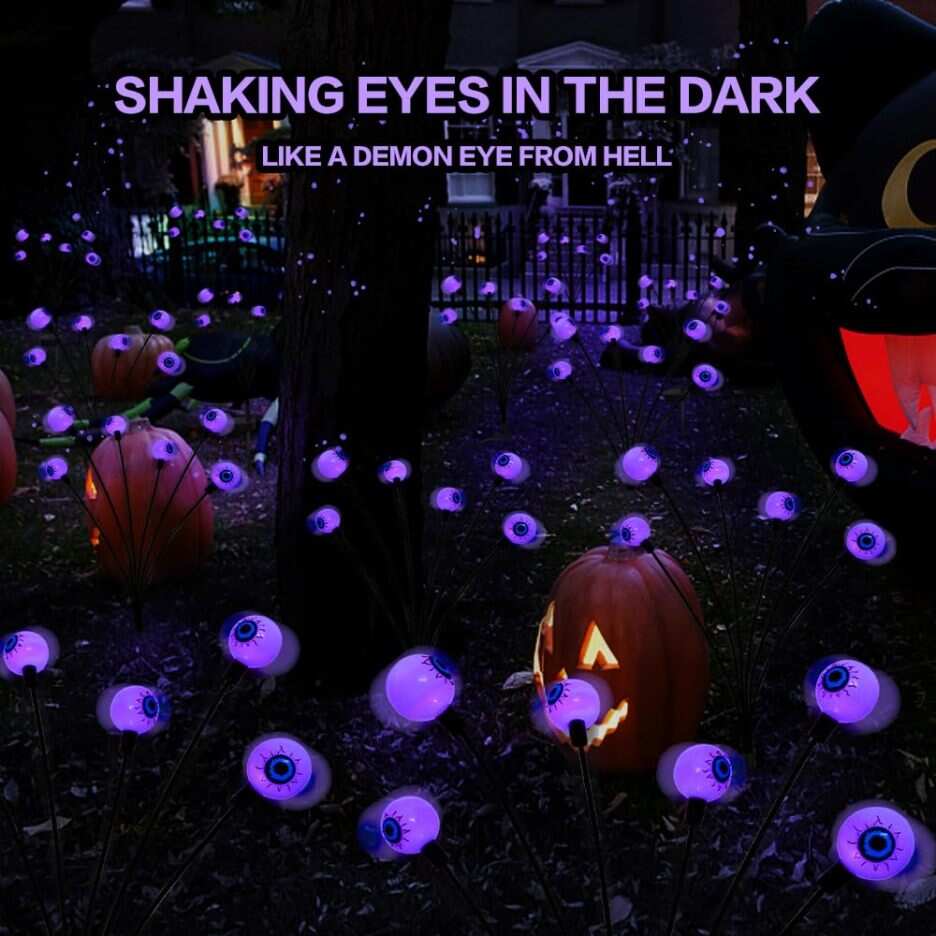 😈Early Halloween 50% OFF-Sale👻Halloween Solar Powered Scary Eyeball Lights