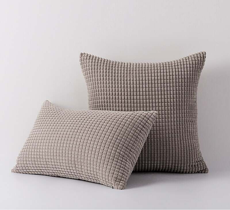 Corn Textured Striped Throw Pillow Covers