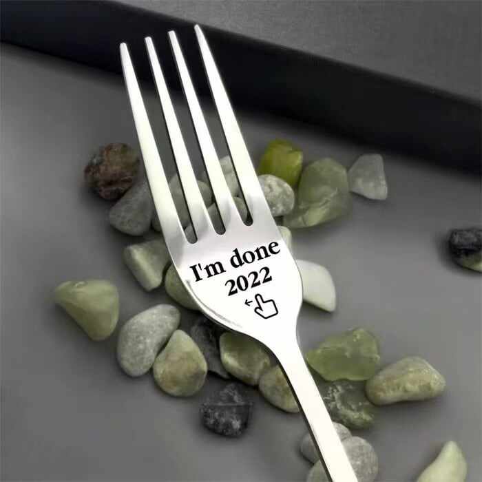 BIG SALE - 50% OFF Engraved Fork (With Gift Box)