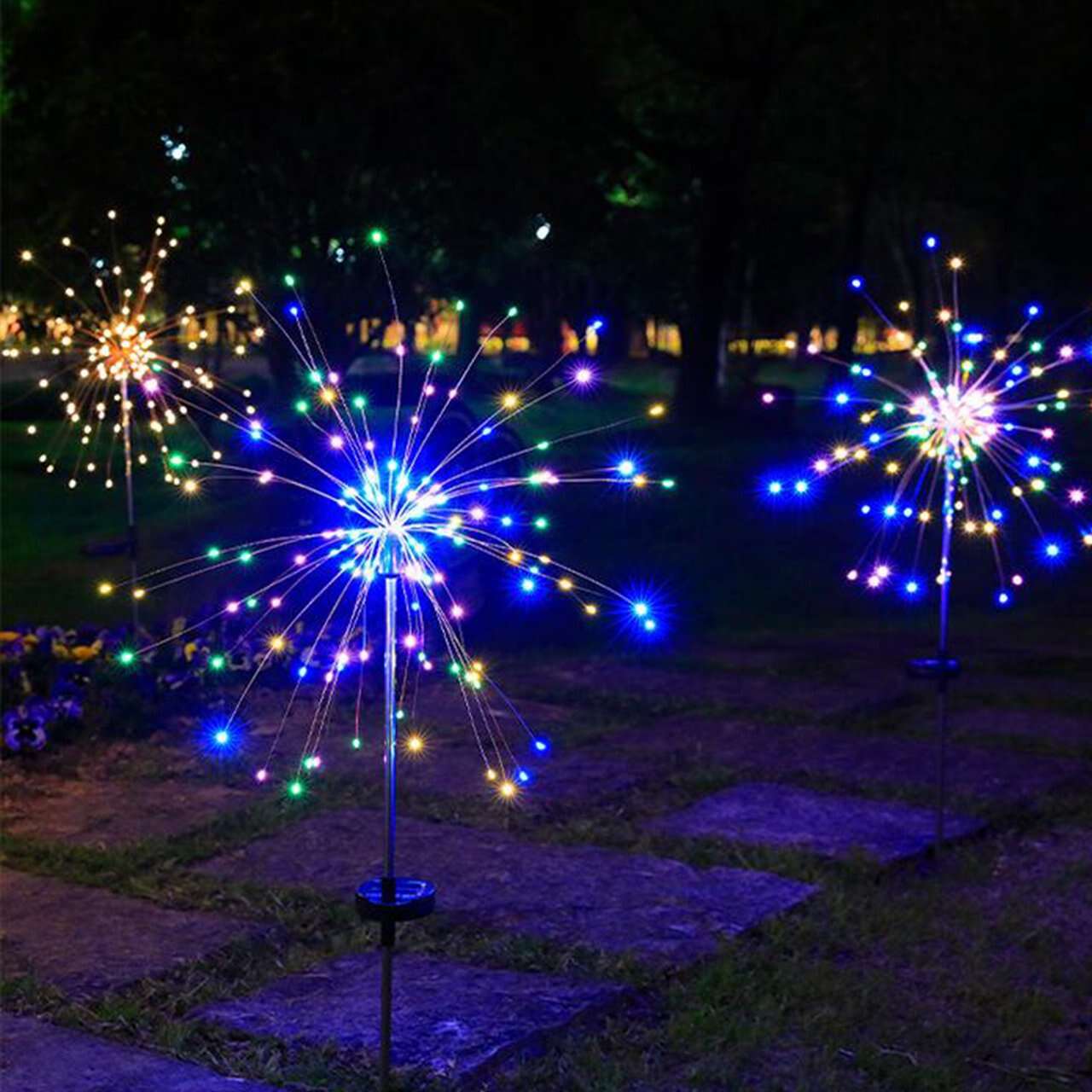 Last Day 47% OFF - Waterproof  Solar Garden Fireworks Lamp