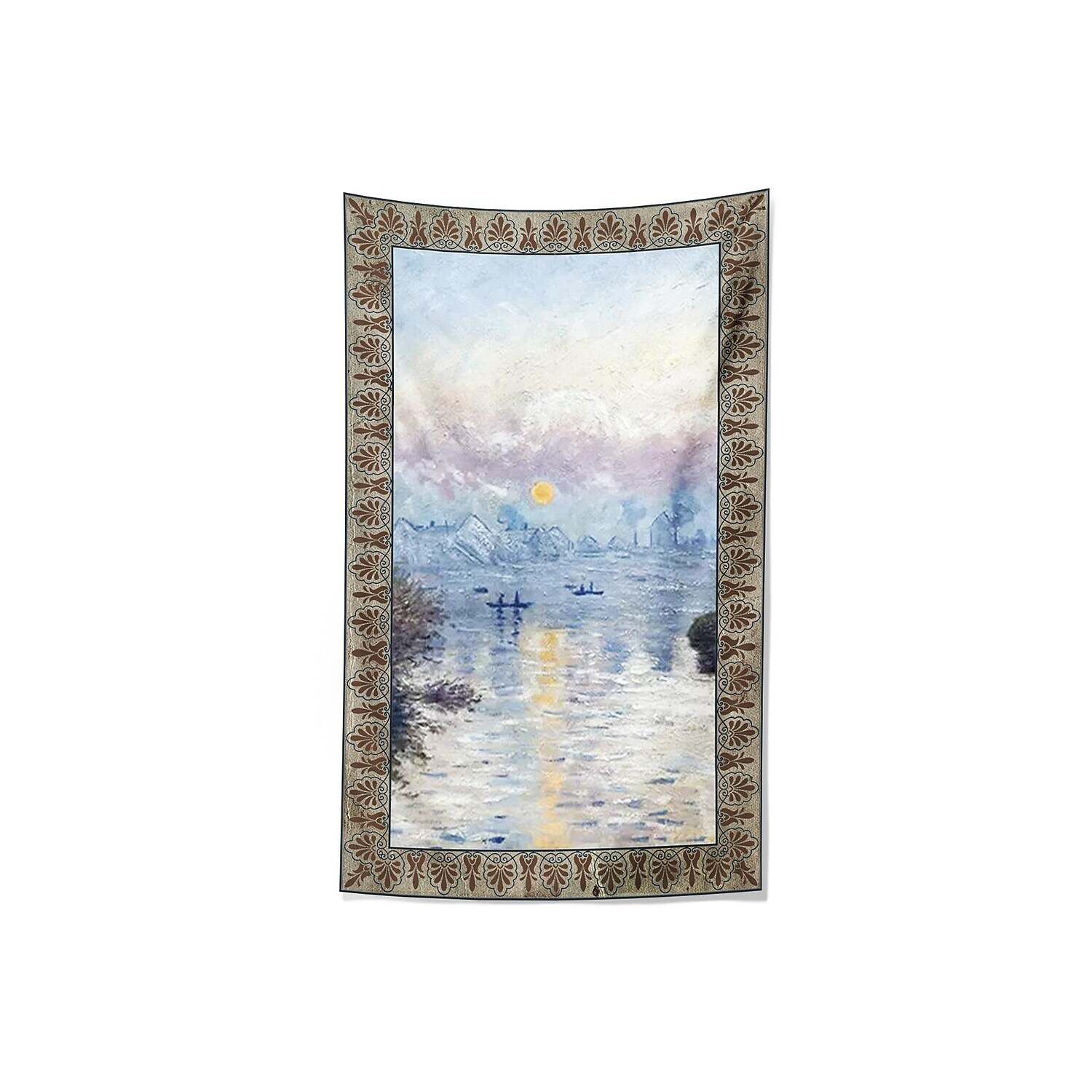 Claude Monet Wall Tapestry Art Decor Famous Painting Sunrise