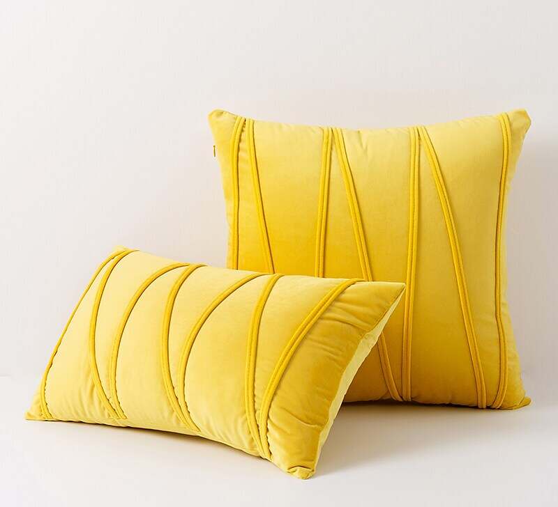 Striped Velvet Throw Pillow Covers