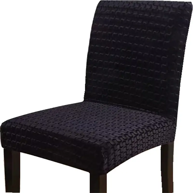 Stretch Spandex Jacquard Velvet Dining Chair Cover