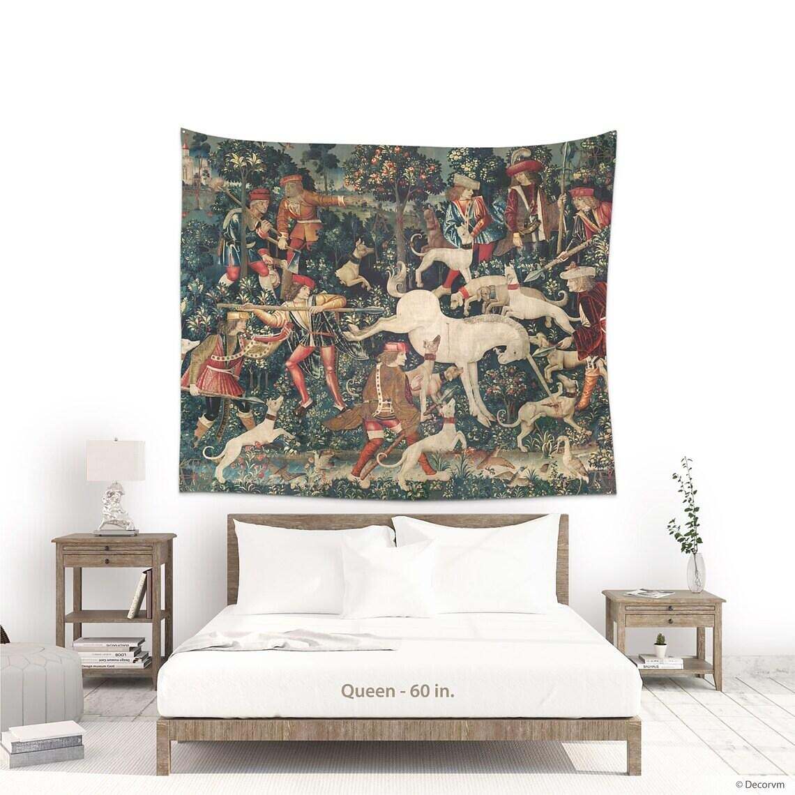 Medieval Painting Wall Tapestry Victoria Art Decor