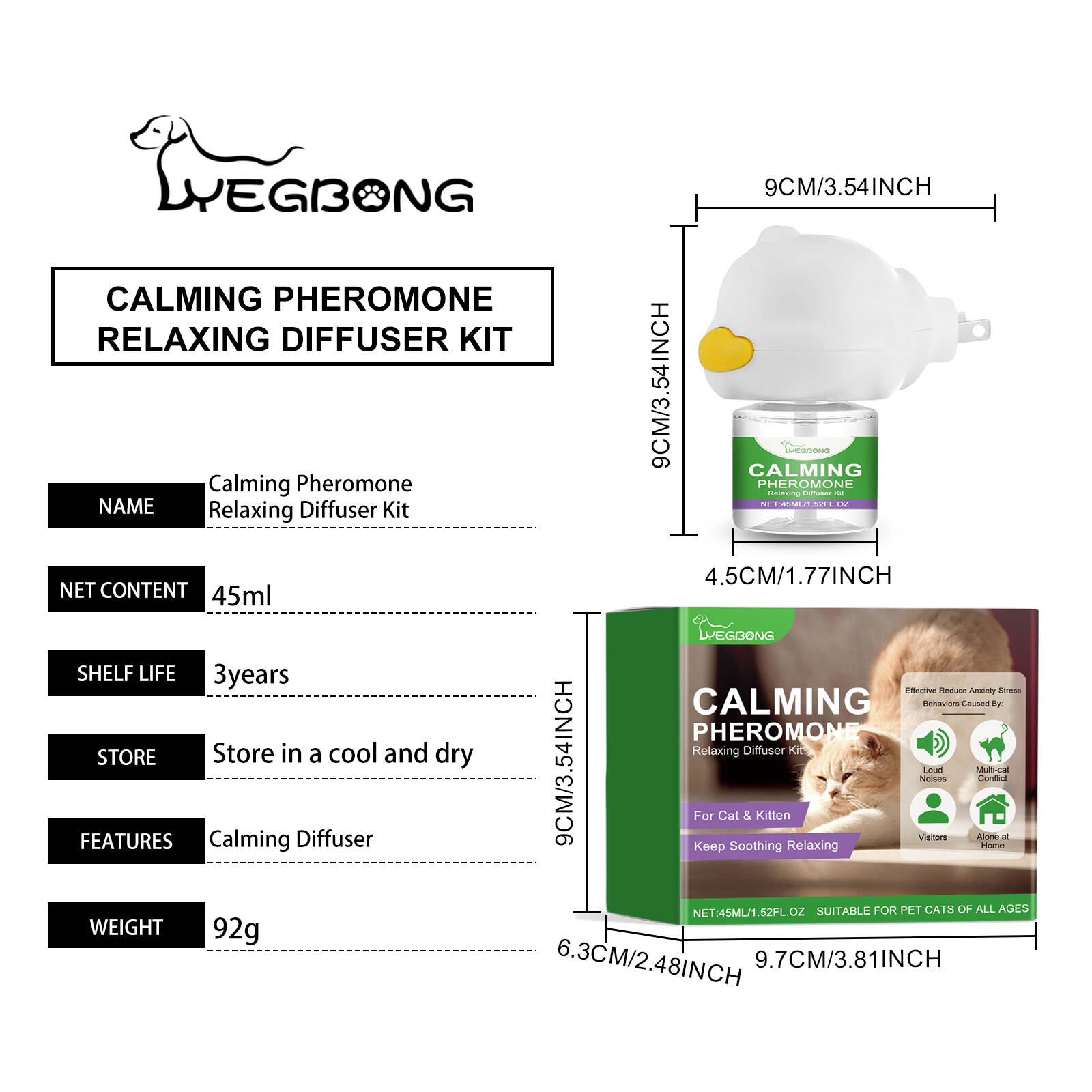 Calming Pheromone Relaxing Diffuser Kit