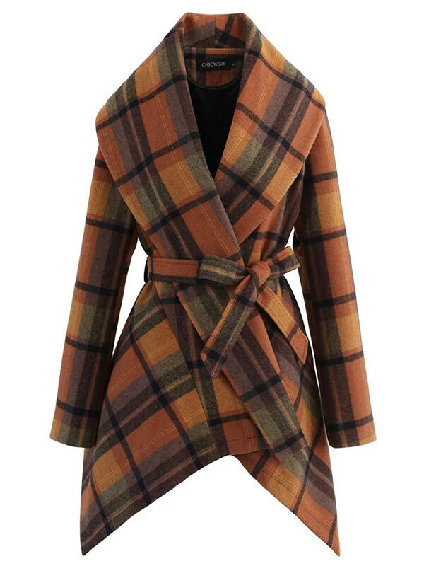 Caramel Check Pattern RABATO Jacket