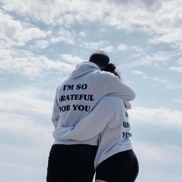 I'm So Grateful For You Print Hoodie