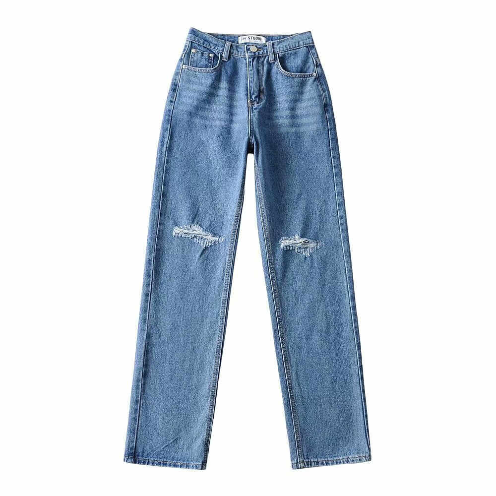 Rolled Edge Mopping Jeans