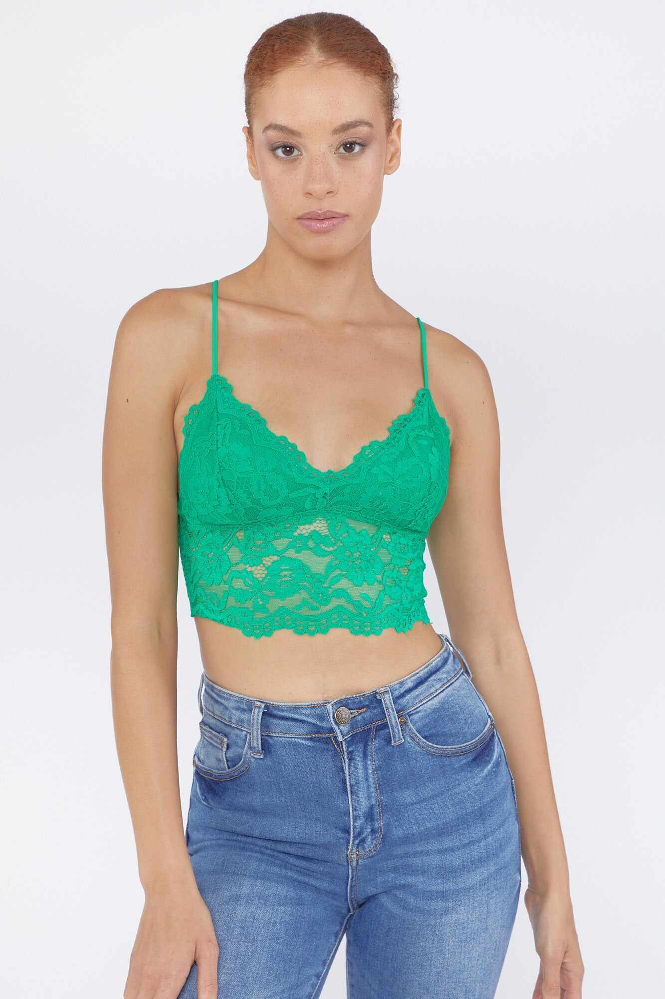 Women Apparel | Lace V-Neck Bralette Light Pink Forever21 - FS76455