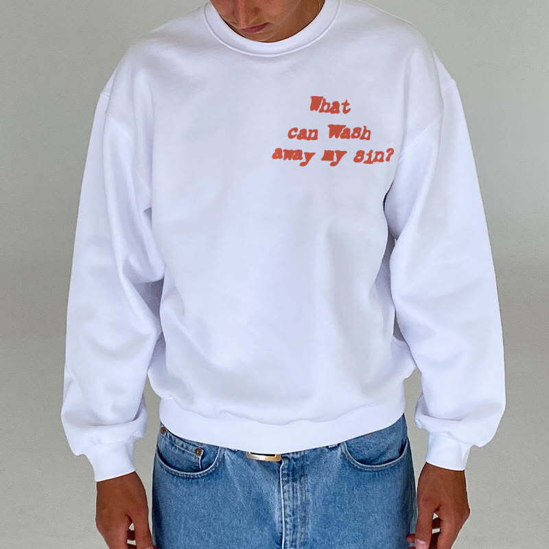 Nothing But Blood Of Jesus Print Men's Sweatshirt