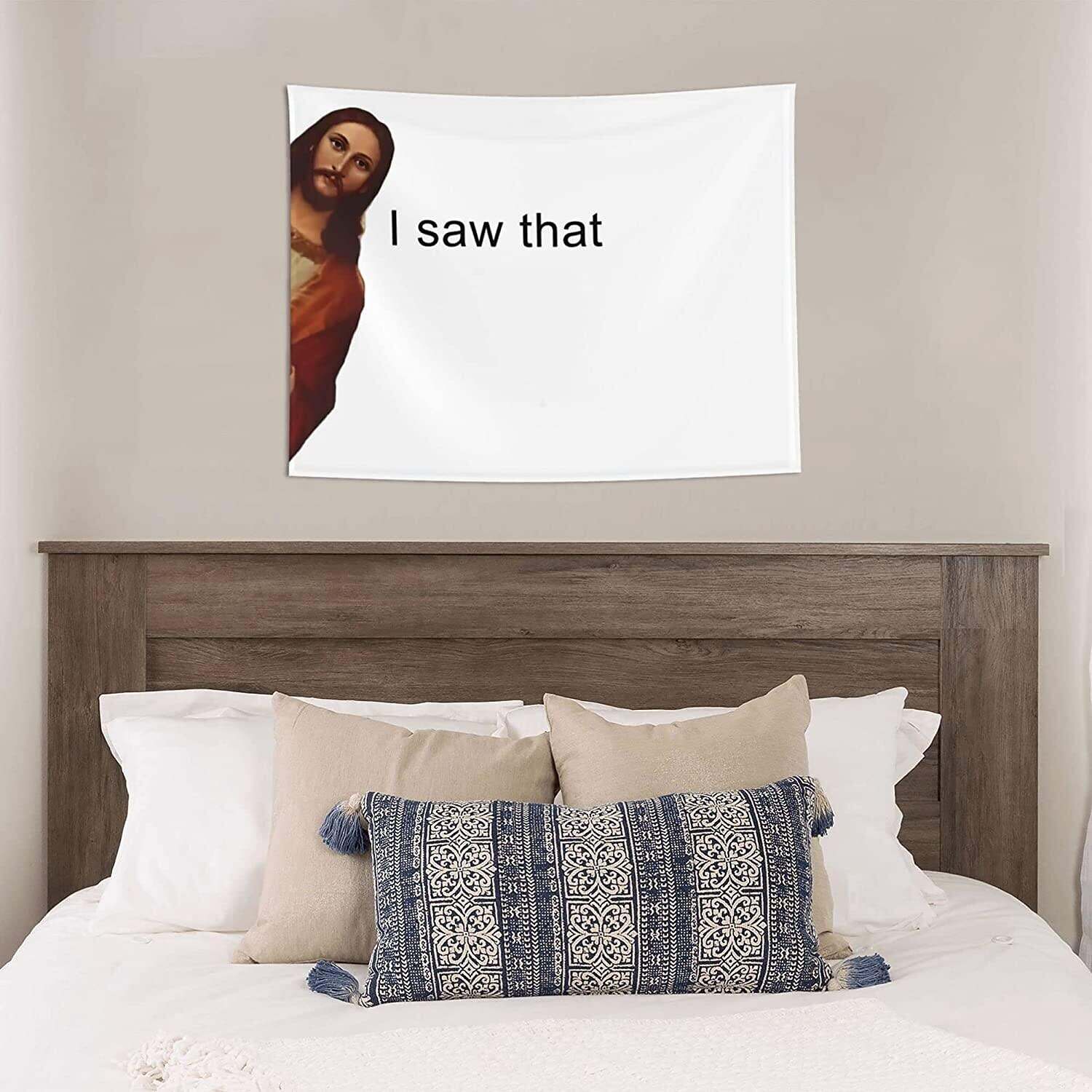 Funny Jesus Large Wall Tapestry Art Decor Hanging Home