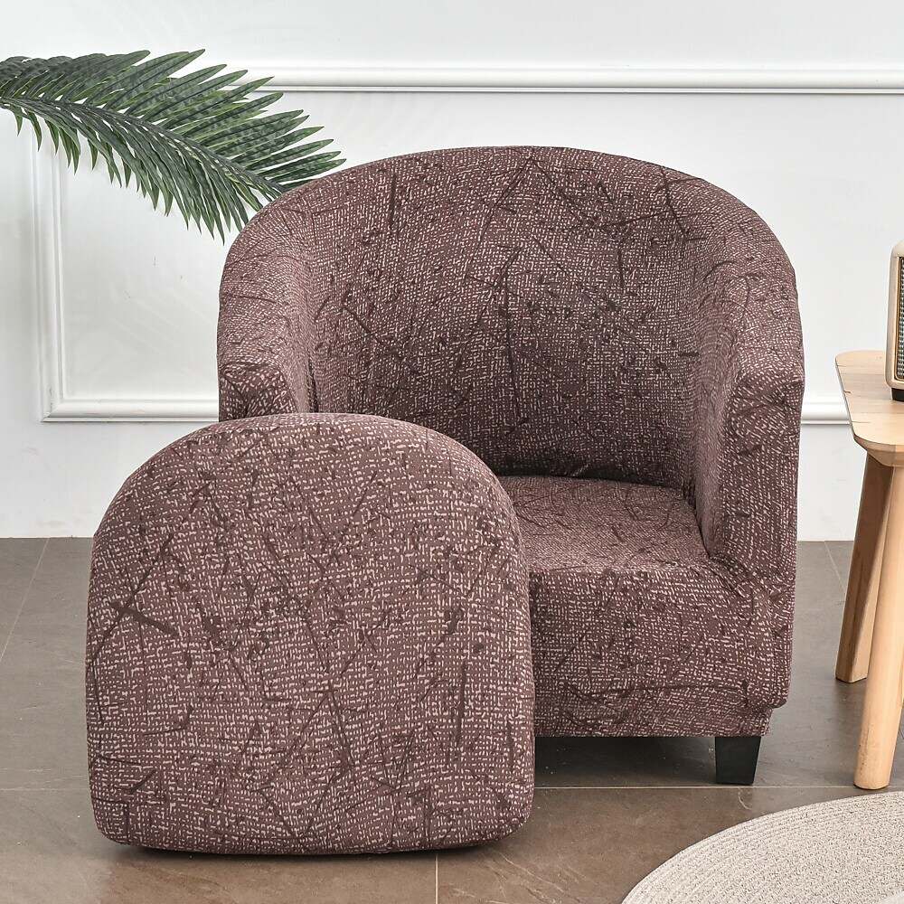 Stretch Club Chair Slipcover Tub Chair Cover with Seat Cushion Cover