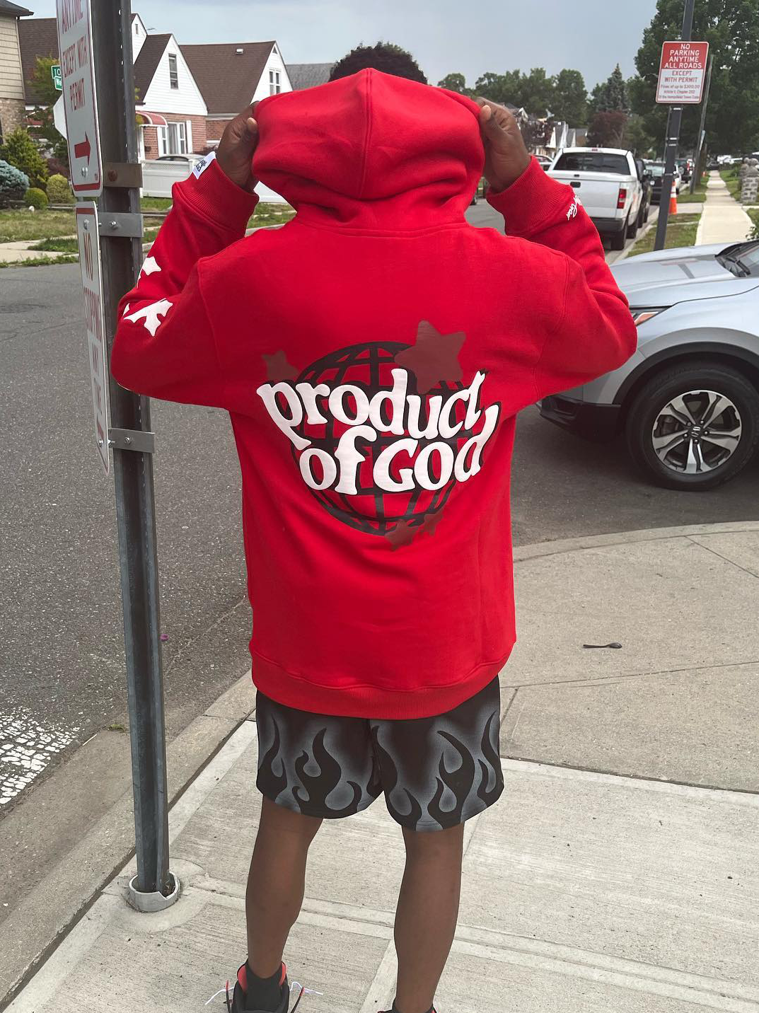 Product Of God Print Hoodie