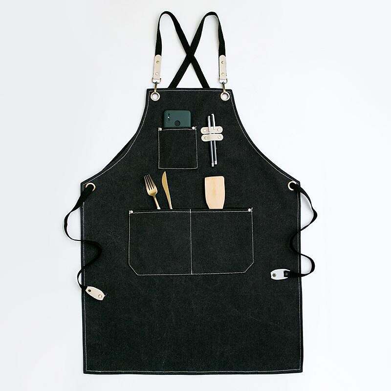 Chef Apron Black for Men Women