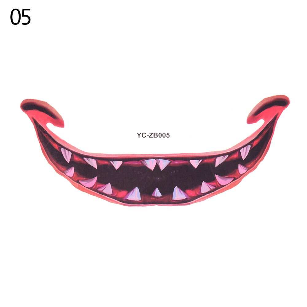 Halloween Mouth Tattoo Sticker Scary Lip DIY Decoration