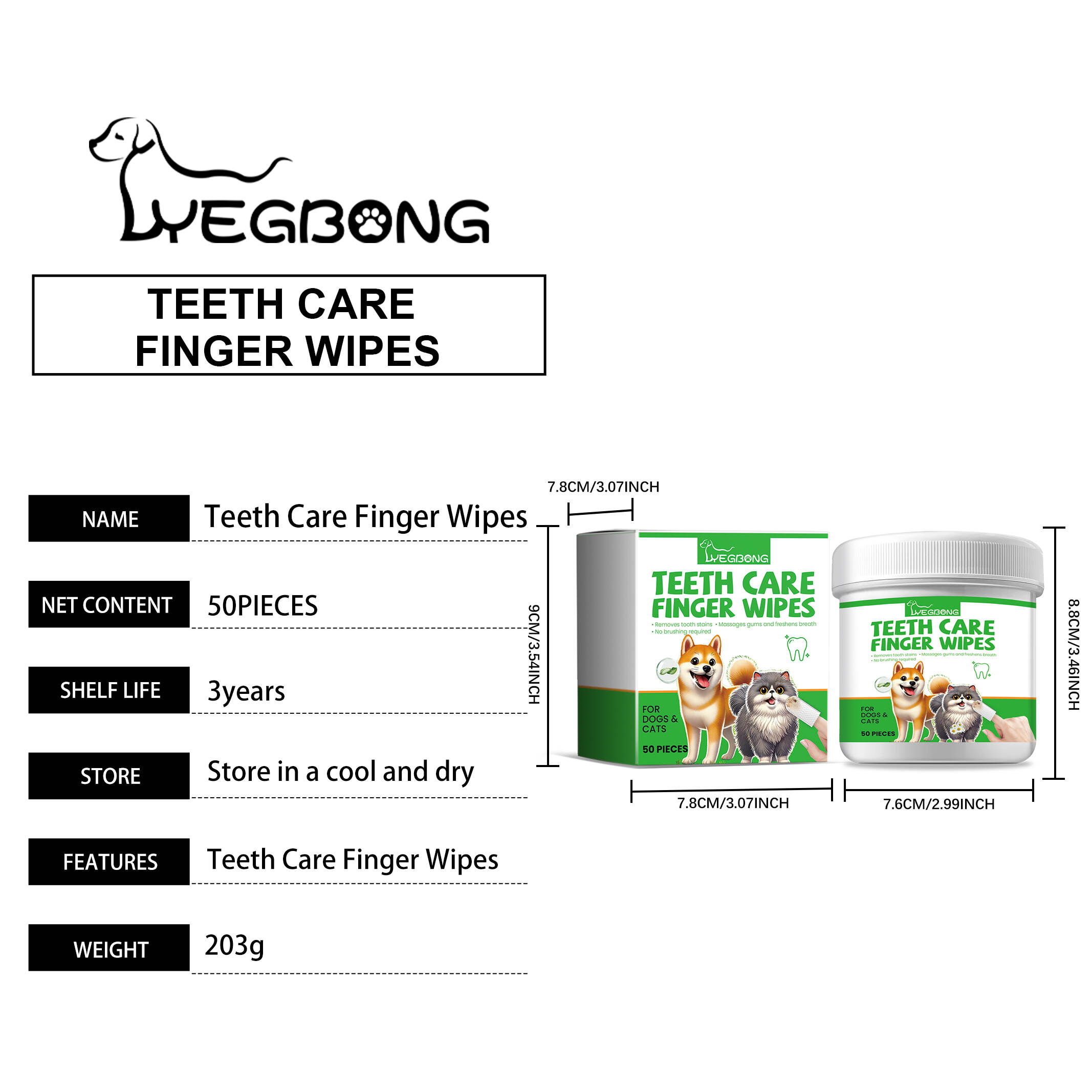 Teeth Care Finger Wipes