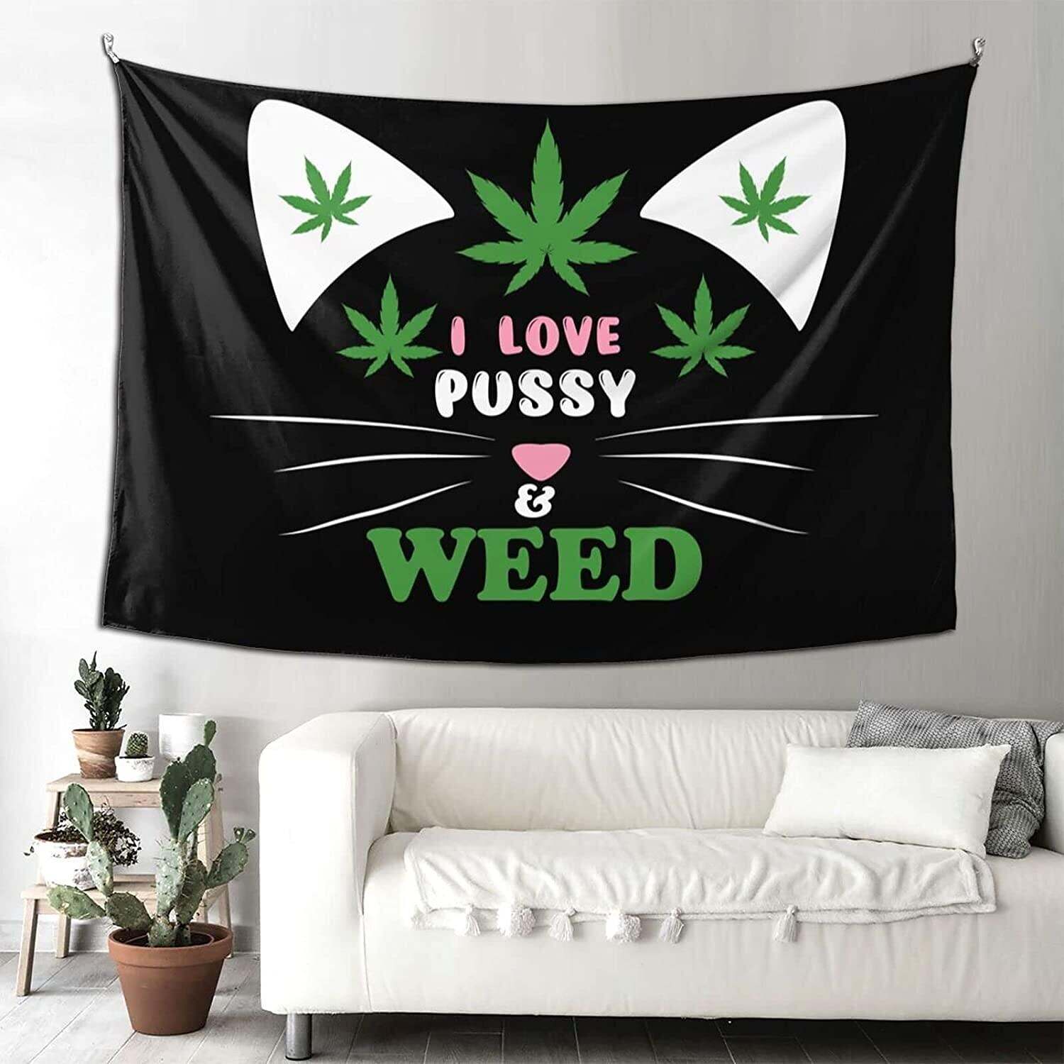 Weed Wall Tapestry Trippy Art Decor Photograph Backdrop