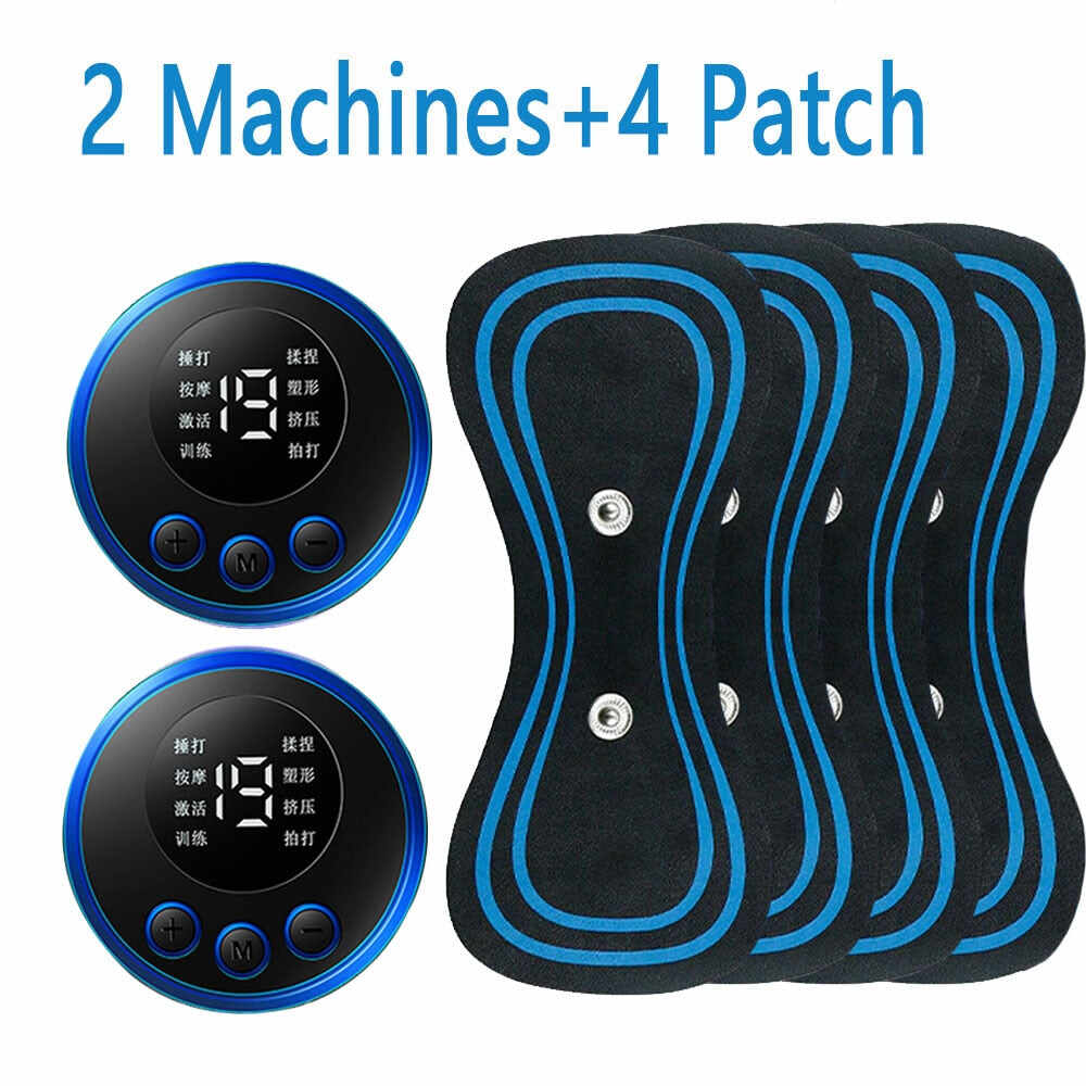 LCD Display EMS Neck Stretcher Electric Massager 8 Mode Cervical Massage Patch Pulse Muscle Stimulator Portable Relief Pain