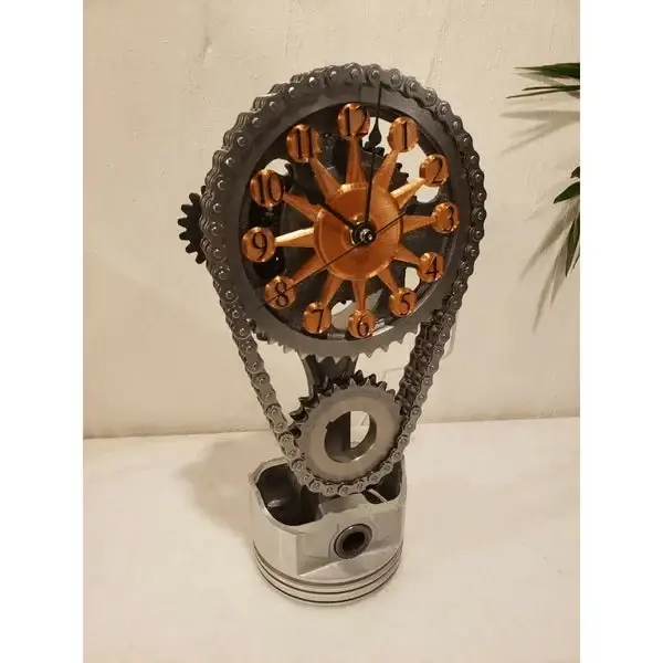 🎄CHRISTMAS BIG SALE - SMALL BLOCK TIMING CHAIN CLOCK, MOTORIZED, ROTATING