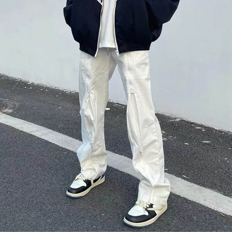 Casual Panel Zip Pants