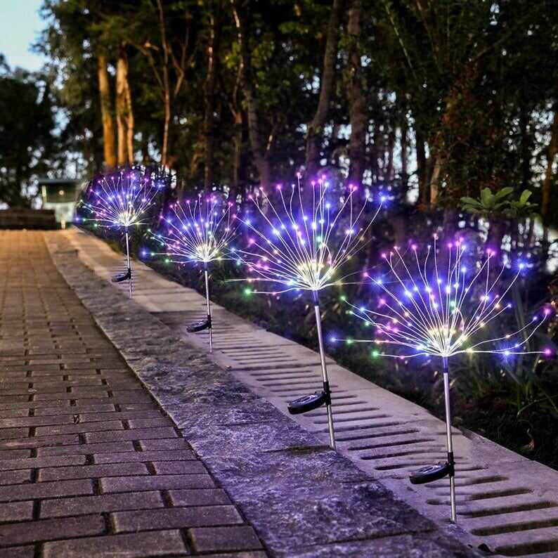 Outdoor Solar Fairy Light Firework LED stake garden-Buy 3 Free Shipping !!!