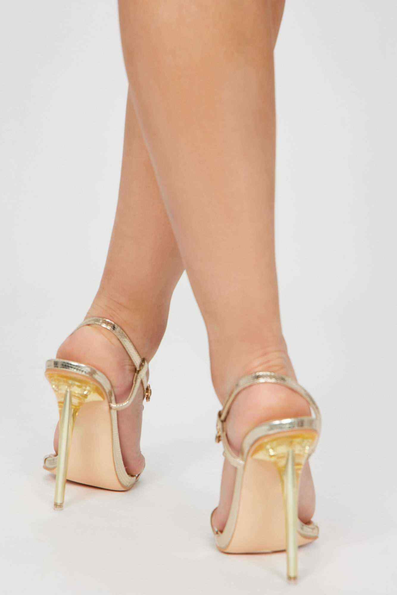 Mariposa Heeled Sandals   Gold