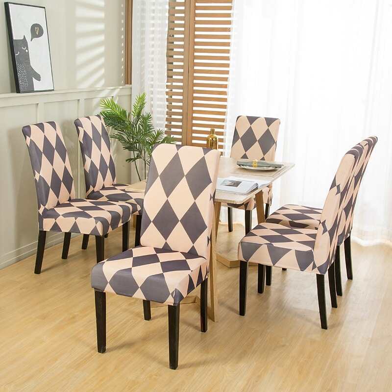 2 Pcs Stretch Kitchen Chair Cover Slipcover