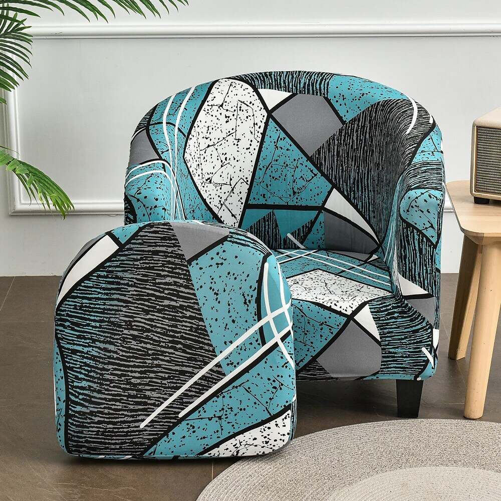 Stretch Club Chair Slipcover Tub Chair Cover with Seat Cushion Cover