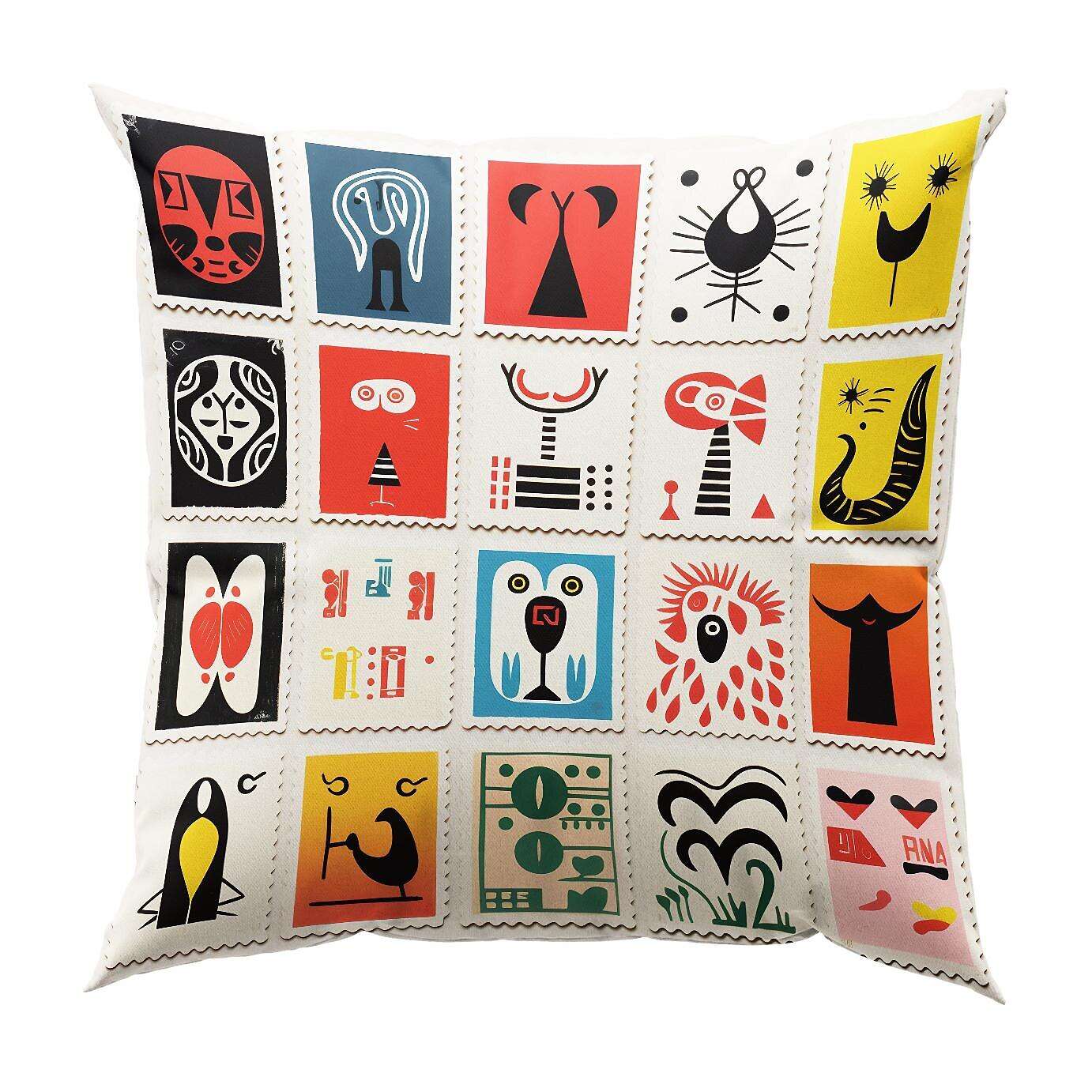 Stamp Collection Pillow Cover 1PC