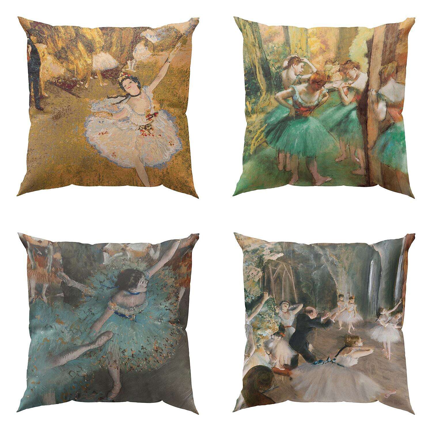 Edgar Degas Painting Double Side Pillow Cover 4PC Ballerina Soft