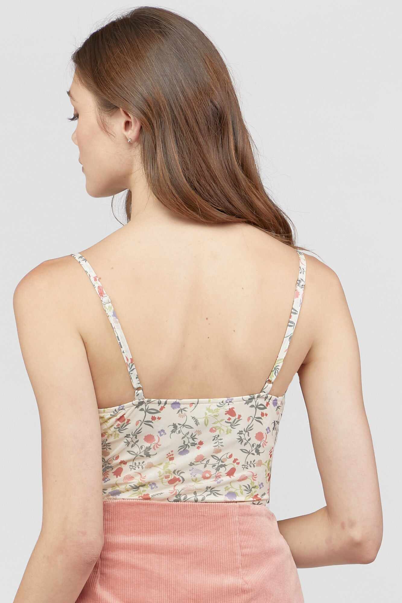 Women Apparel | Floral Cami Bodysuit Oatmeal Forever21 - CW95234