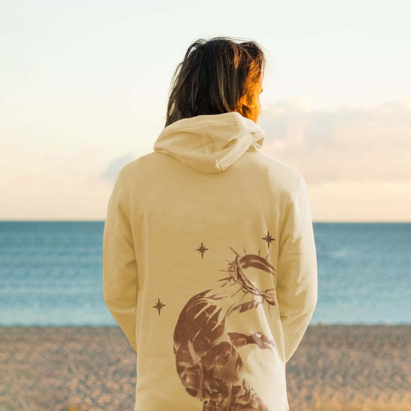 The Beginning And The End Print Hoodie