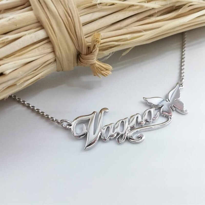 Personalized Butterfly Name Necklaces For Women Girl Favorite Jewelry ...