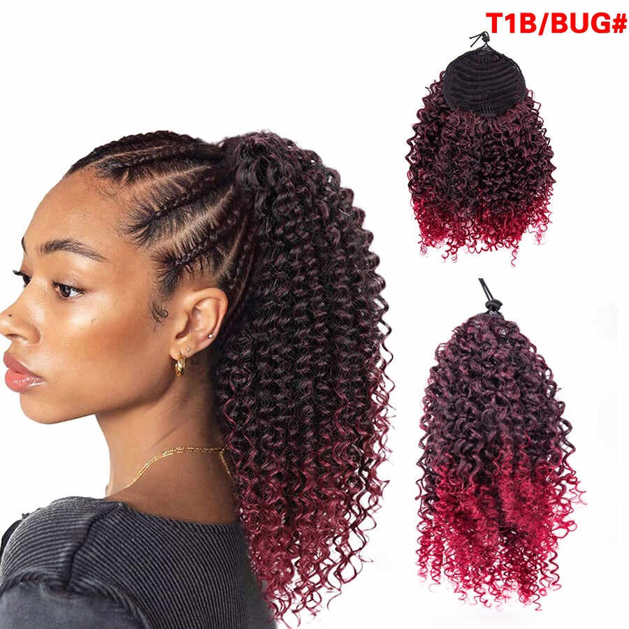 Long Afro Kinky Curly Ponytail Extension