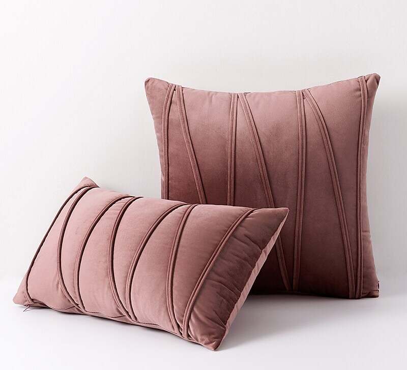 Striped Velvet Throw Pillow Covers