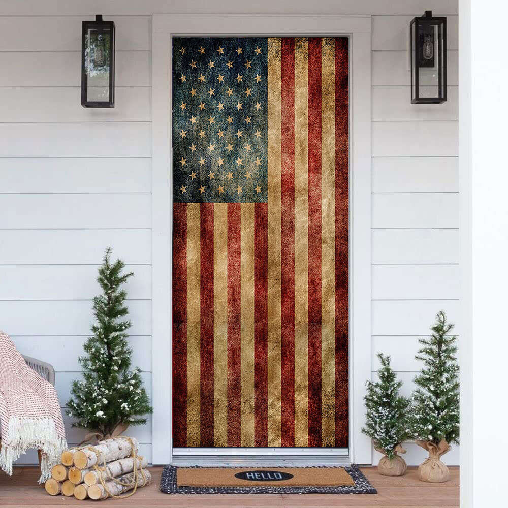 Patriotic Flag Door Set Door Mural