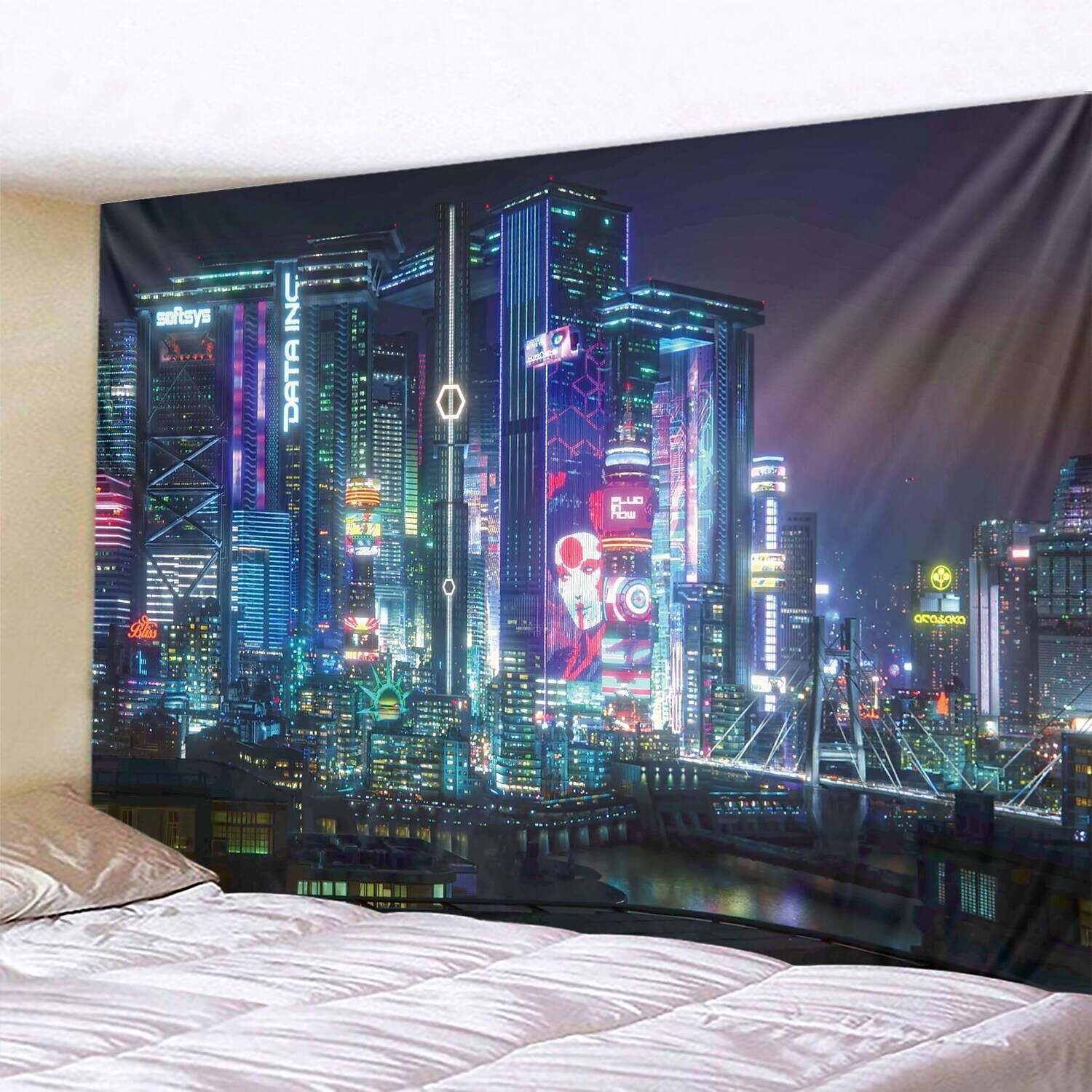 City Wall Tapestry Art Decor Photograph Backdrop