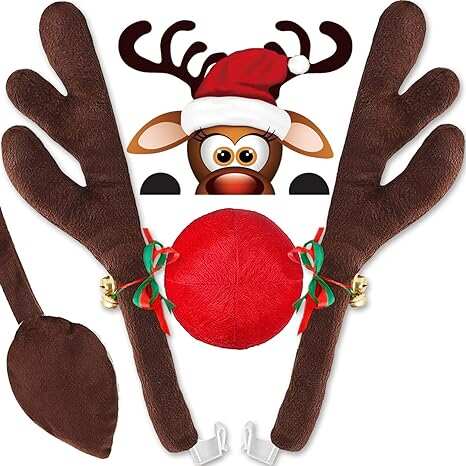 🎄Early Christmas Hot Sale 49% OFF🎁Premium Reindeer Car Kit Antlers