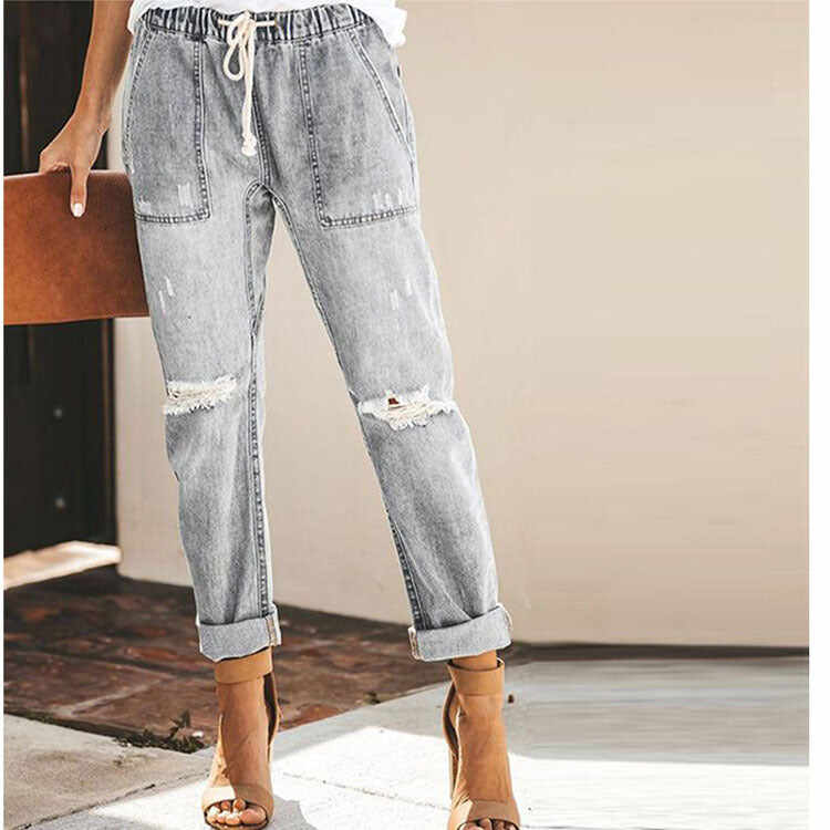 Fashion Casual Ripped Trousers