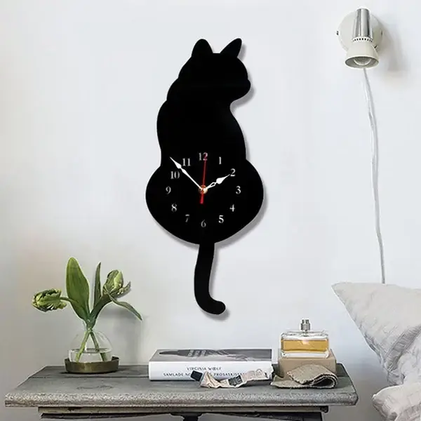 (❤️2023 Early Christmas Sale-49% OFF❤️)Nordic Cat Wagging Tail Wall Clock