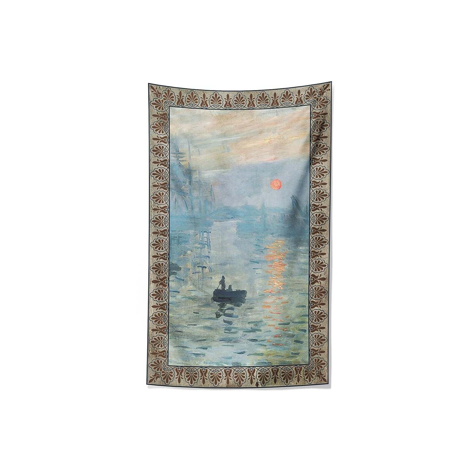 Claude Monet Wall Tapestry Famous Painting Sunrise