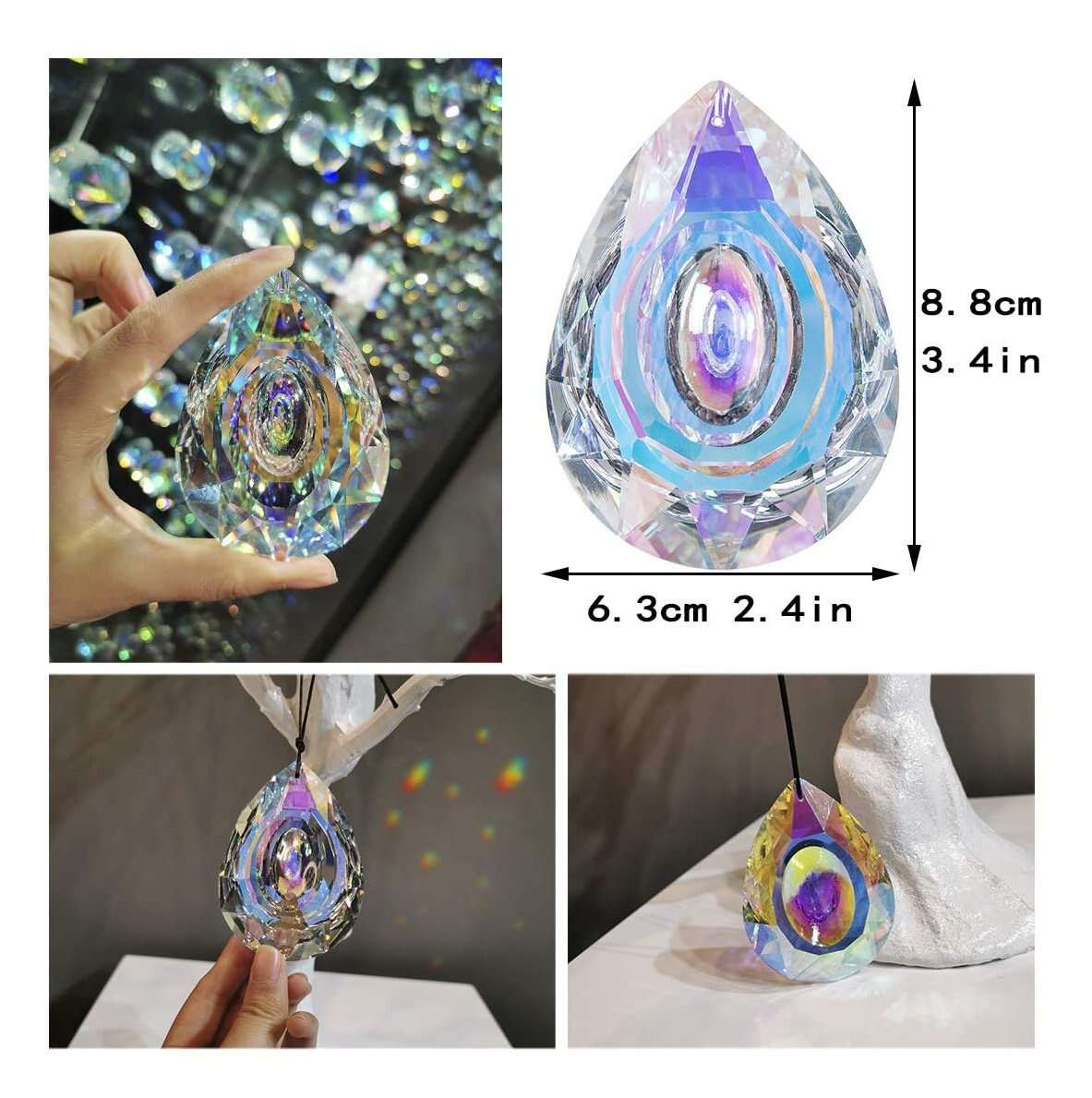 Hanging Chandelier Crystals Prism Suncatcher   Rainbow Maker Home