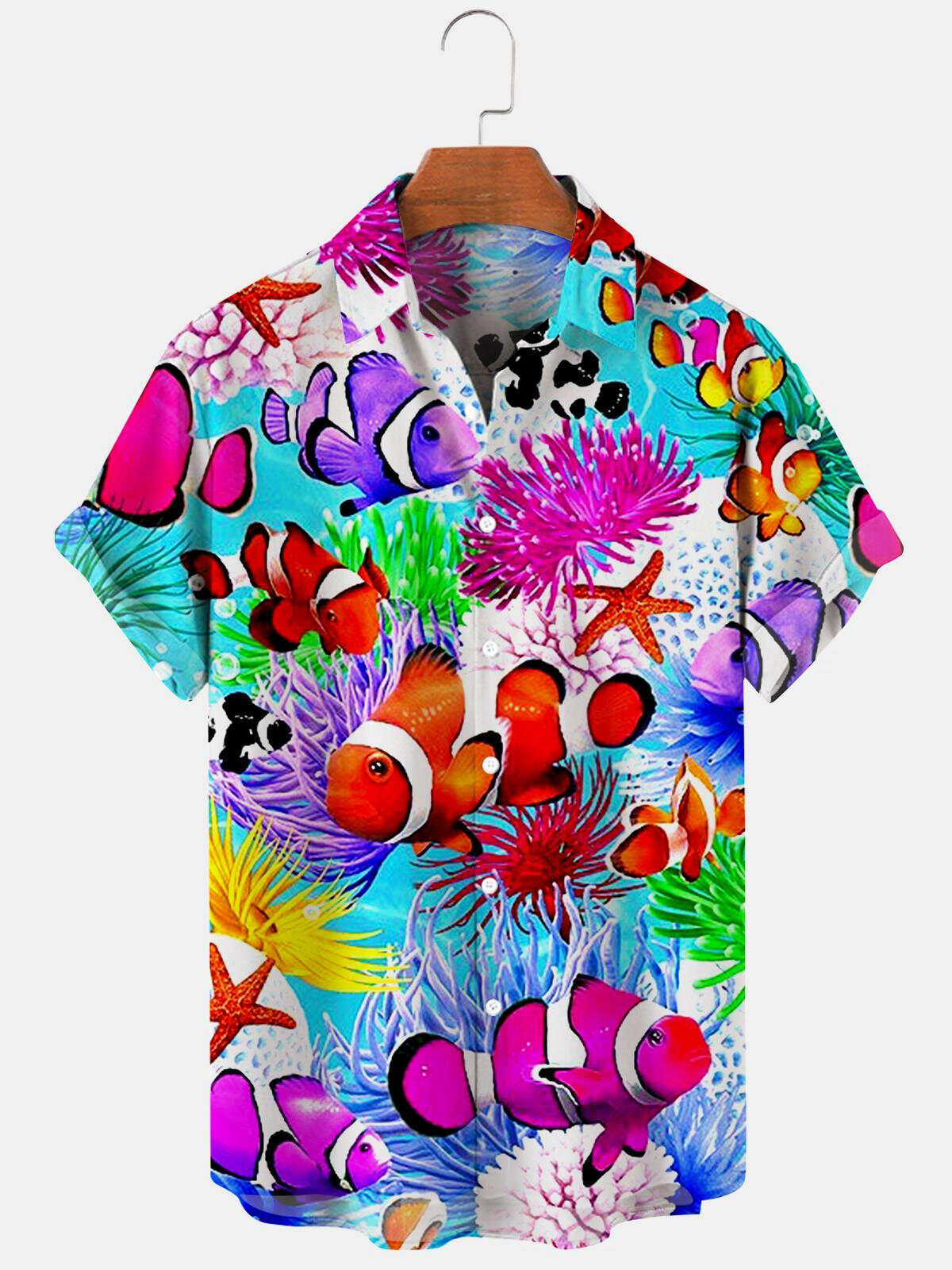 Hawaiian Fish Marine Life Men's Shirts