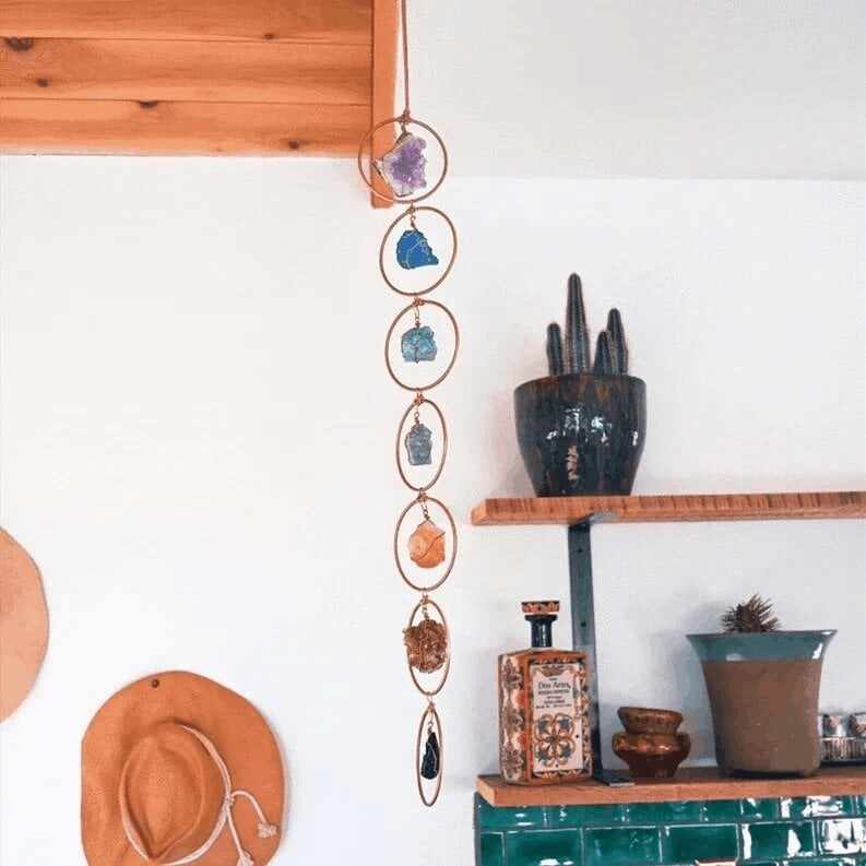 Special Sale- 49%OFF Raw Crystal 7 Chakra Gemstone Wall Decor