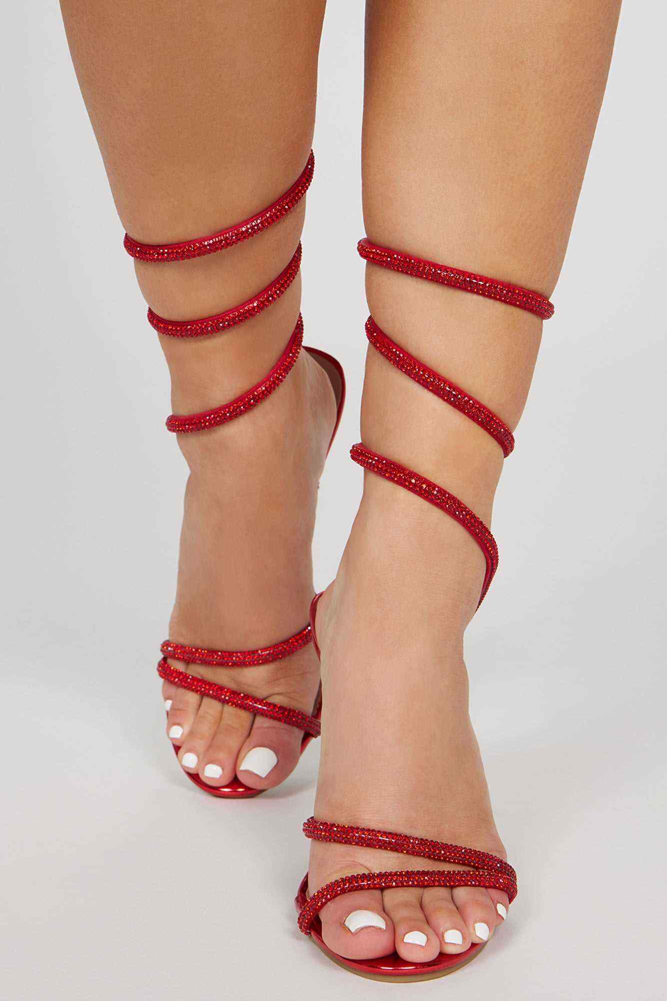 Can t Forget You Strappy Heeled Sandals   Red