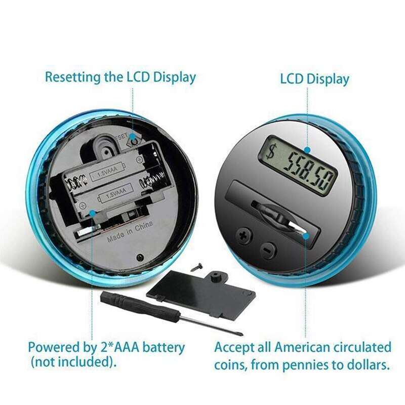 Digital Coin Counting Money Jar