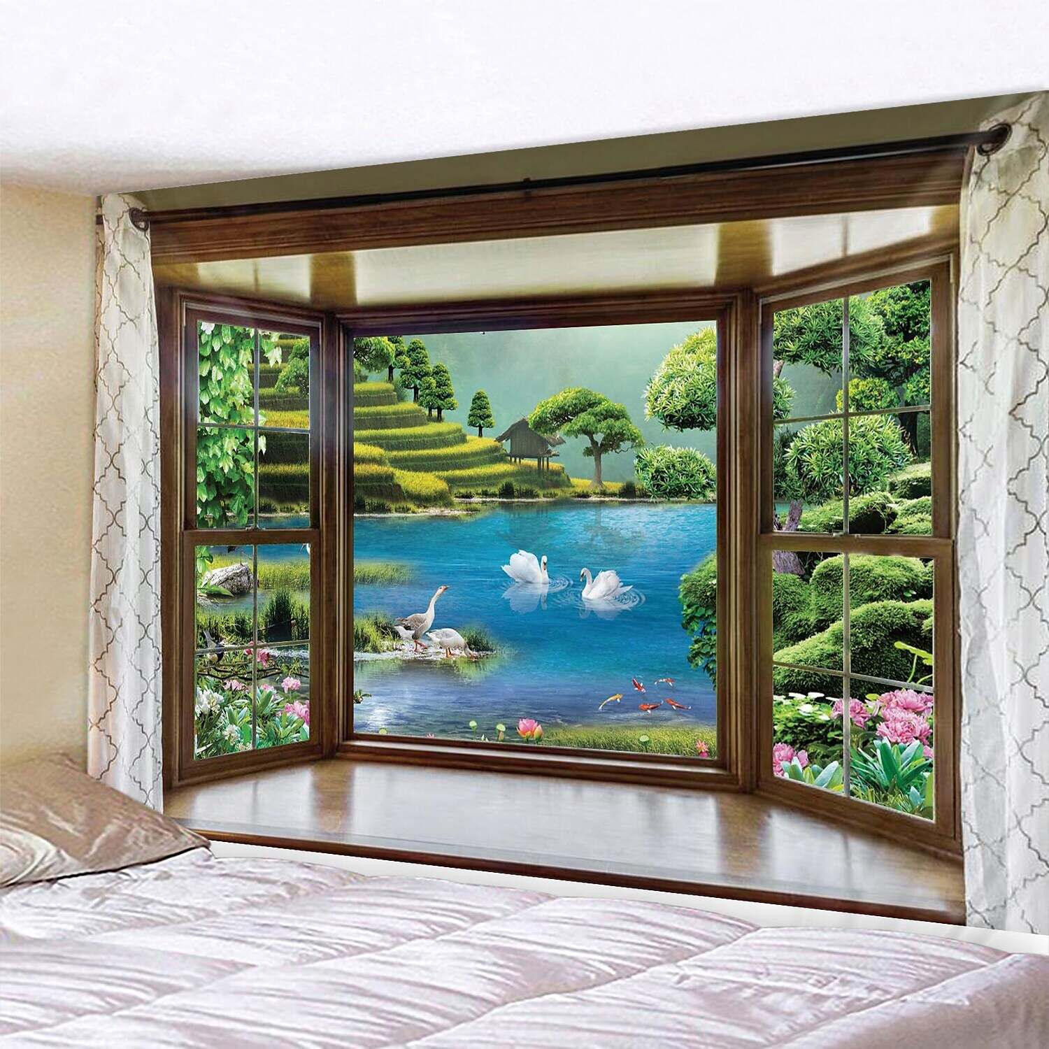 Landscape Large Wall Tapestry Window Art Decor