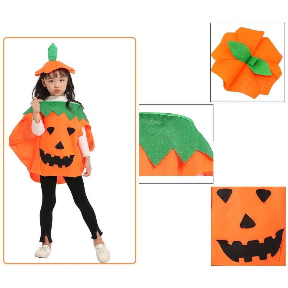 pumpkin Children Costume Boys Girls Halloween